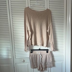 Cream Blank Paige Matching Set, Size M